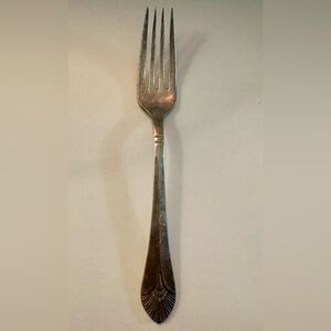 1 Dinner Fork Amsilco Manhattan World Tableware Silverplate Art Deco Chrysler